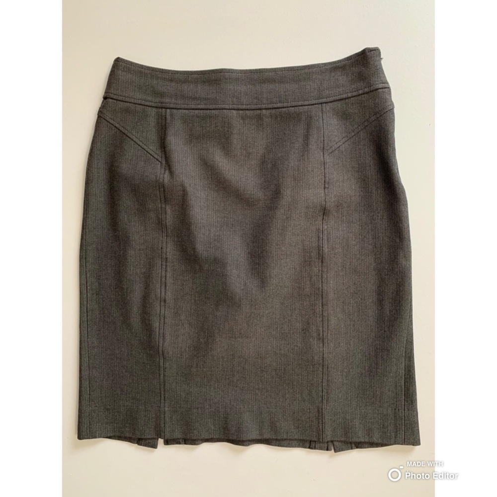 Banana Republic Size 10 Dark Gray Pencil Skirt Stretch Career